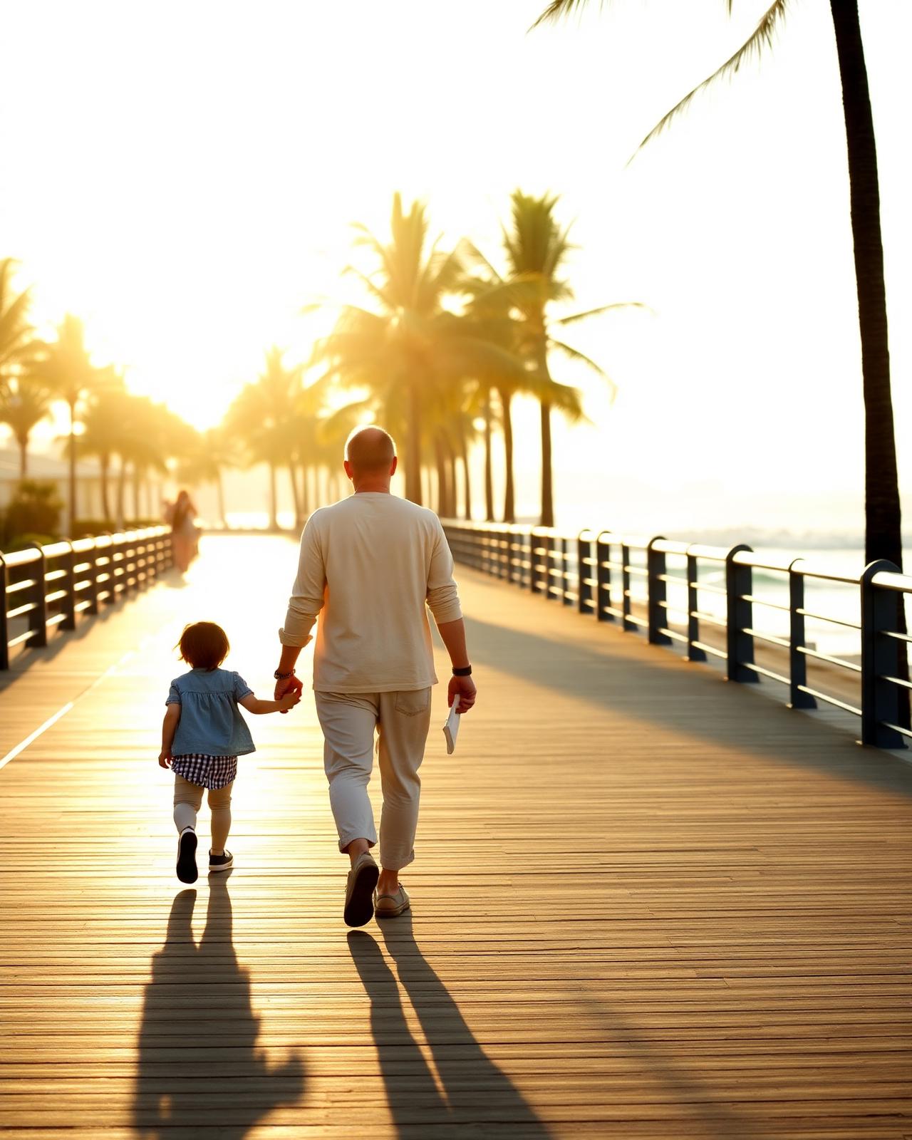 A parent and child together, representing family law matters